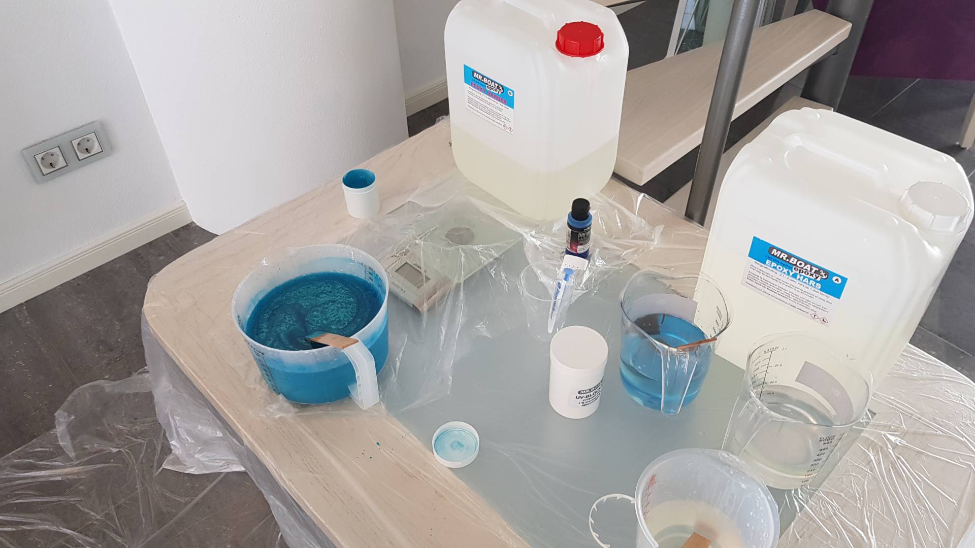 Aanmaken van de epoxy