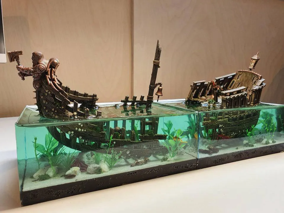 Scheepswrak diorama