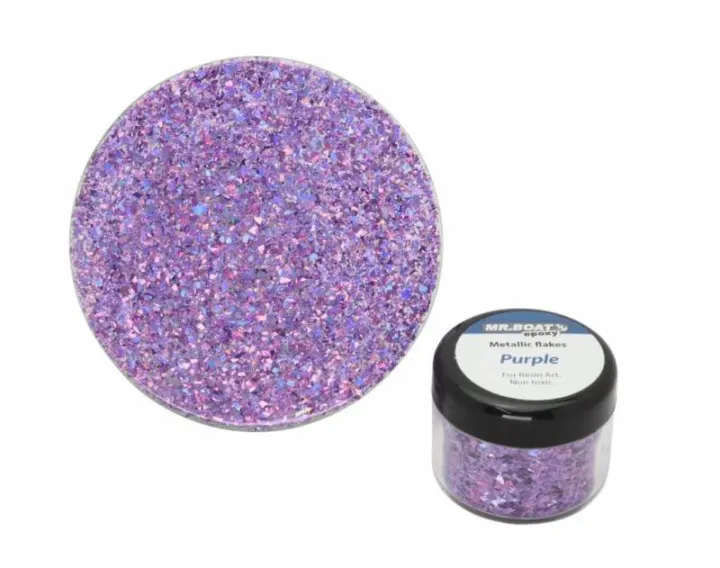 Metallic epoxy flakes purple2.