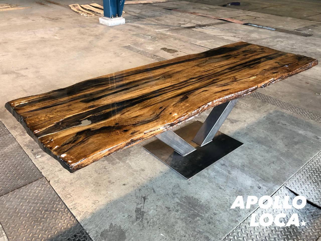 zelf epoxy boomstamtafel