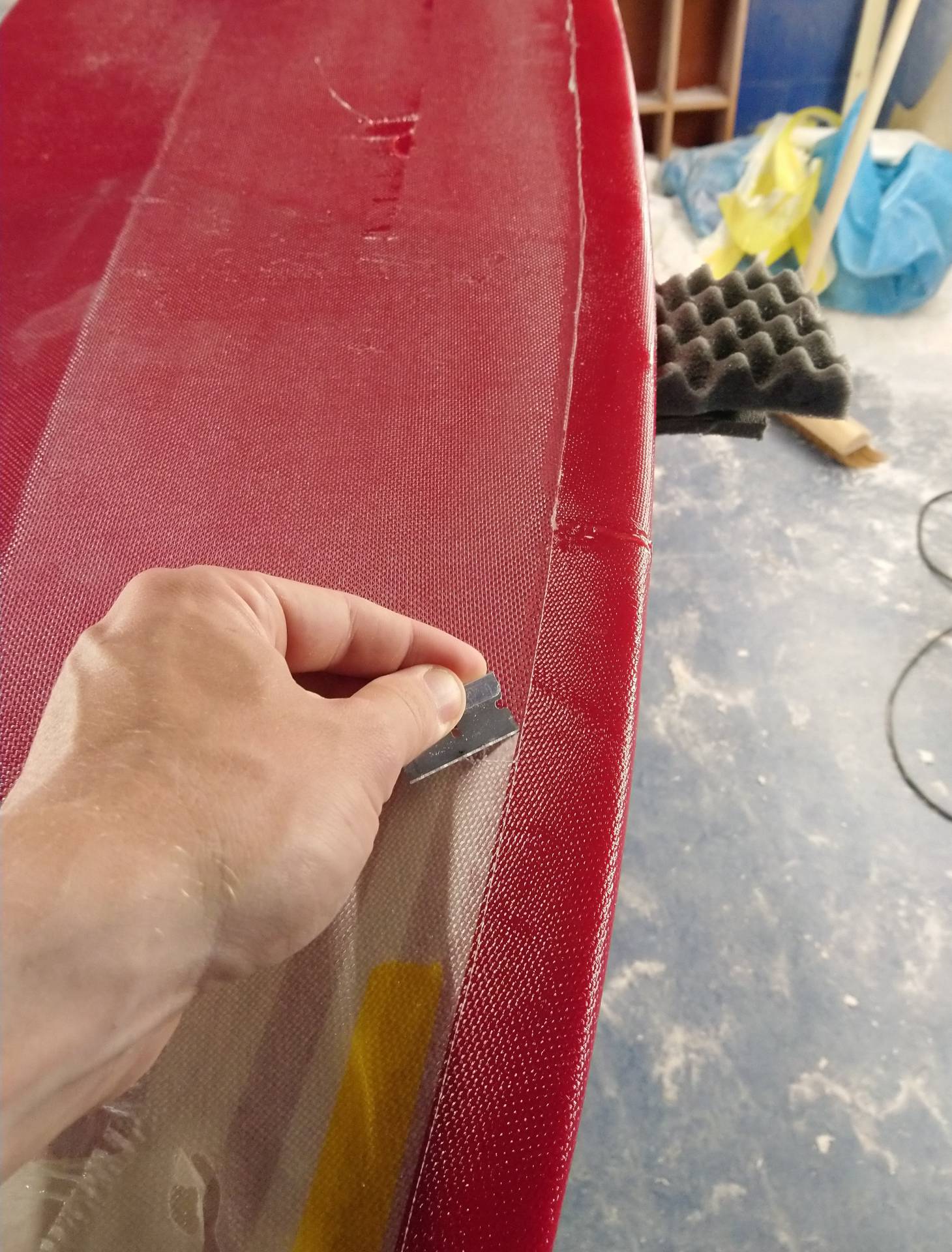 Bijwerking epoxy surfboard