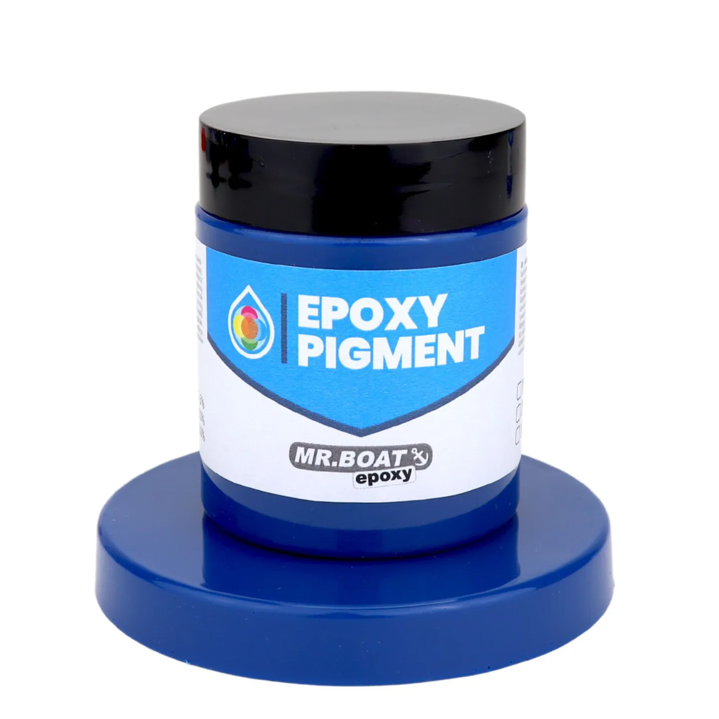 blauw epoxy pigment.