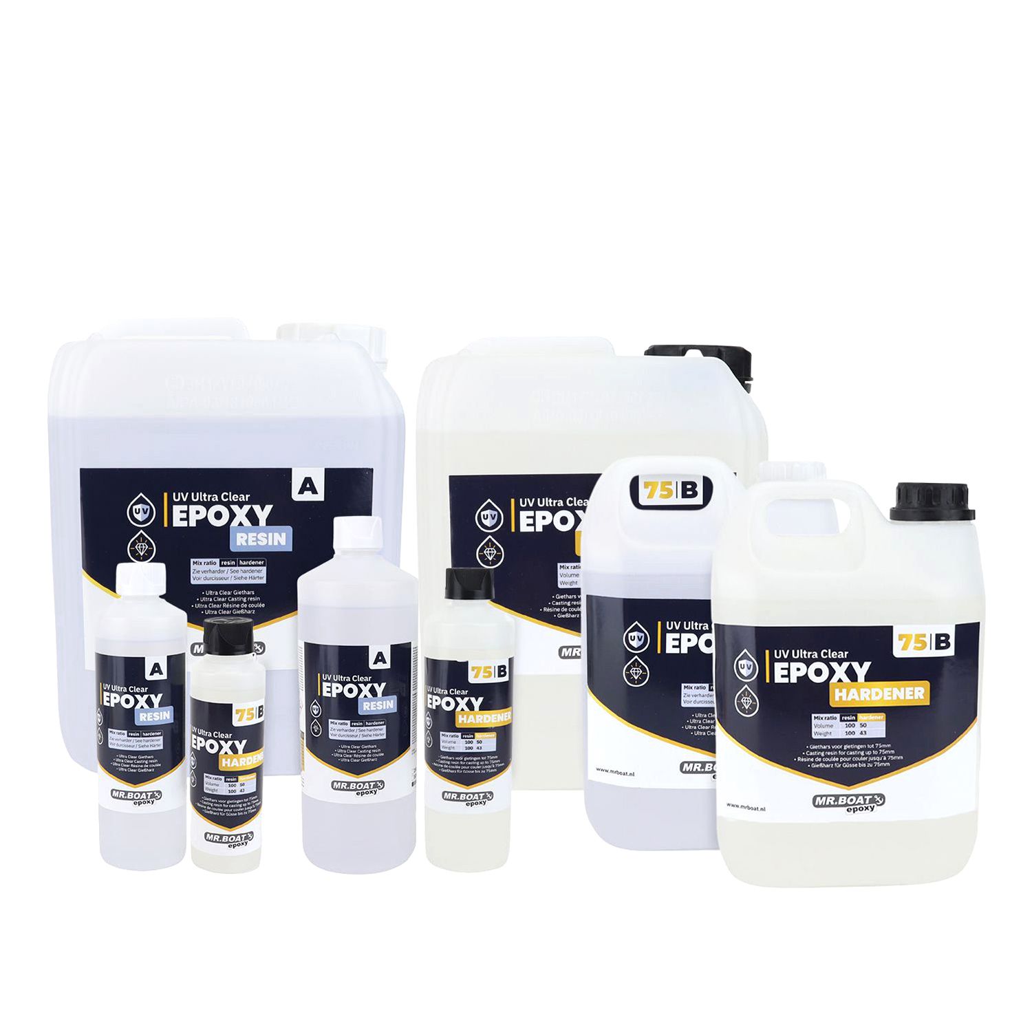 verpakkingen ultra clear epoxy giethars