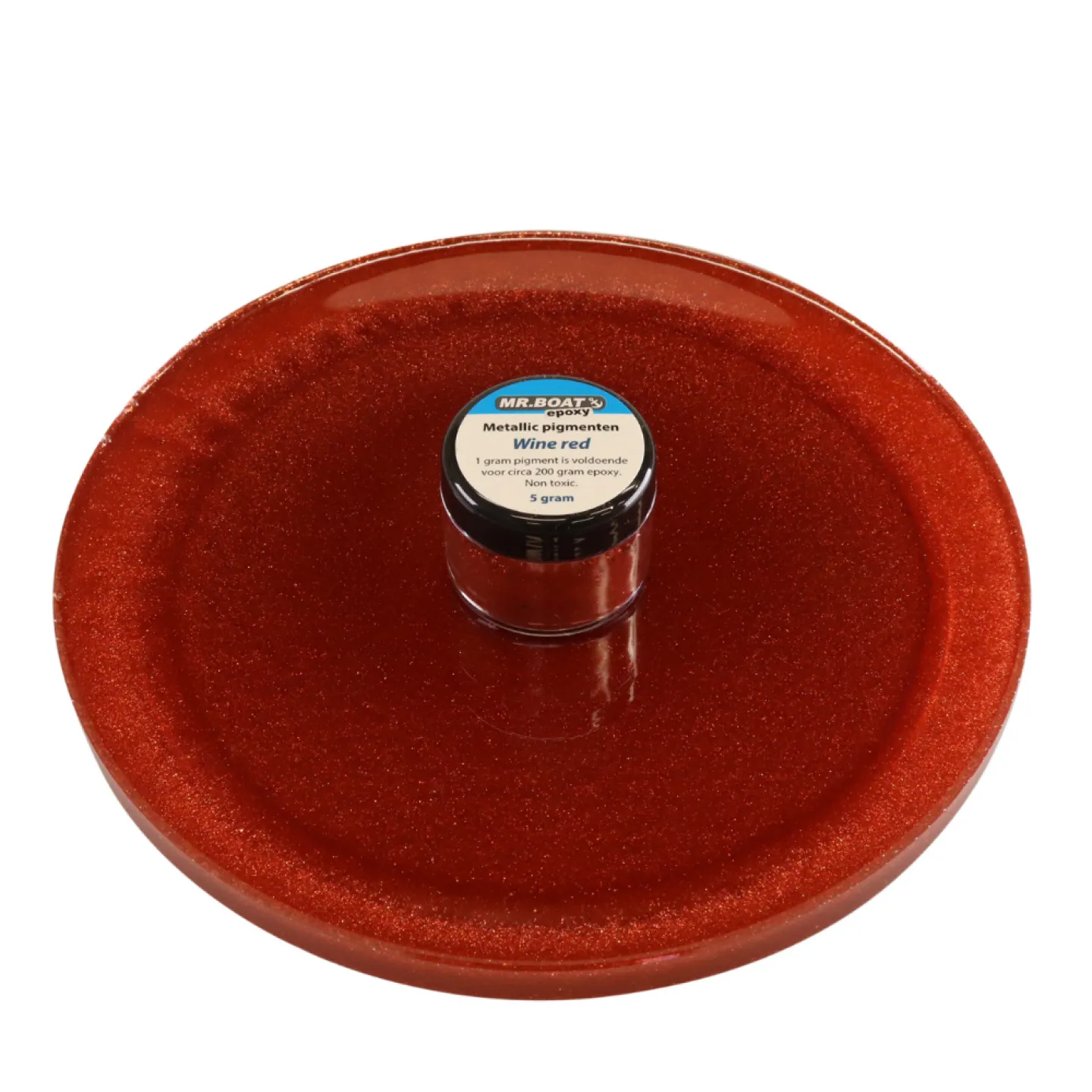 wijn rood epoxy pigment.