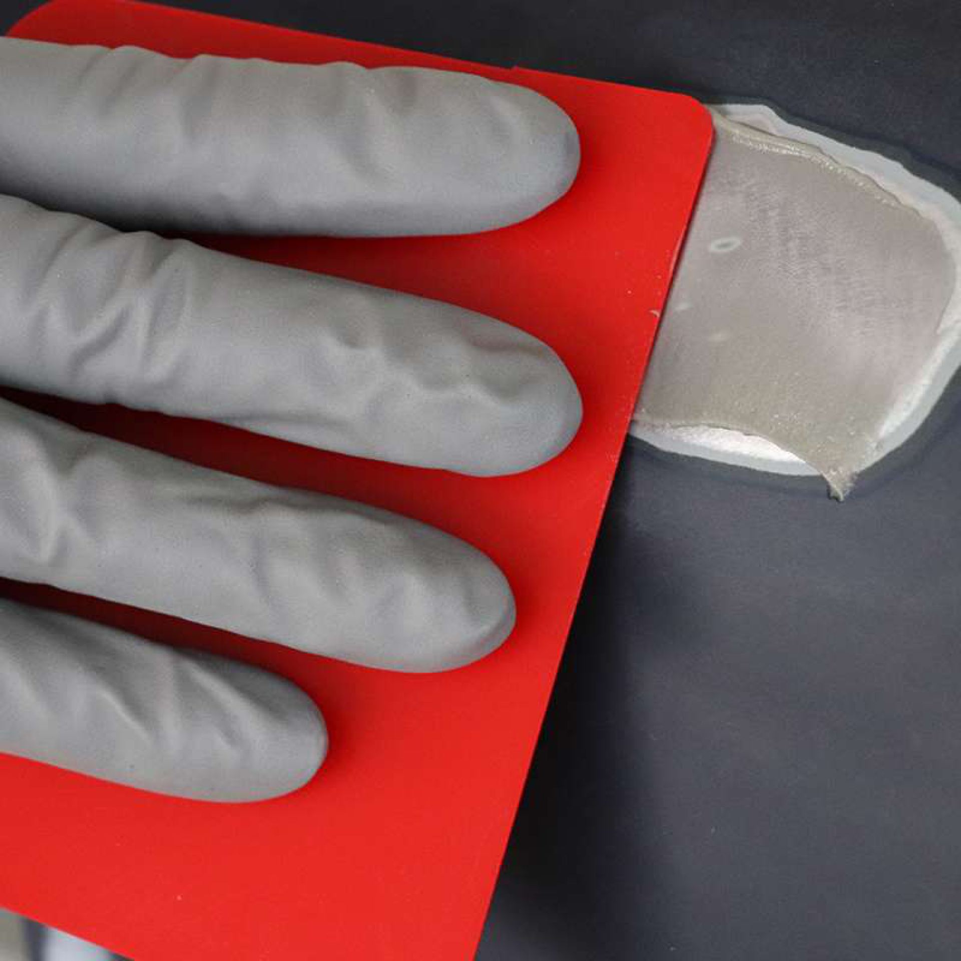 squeegee in gebruik