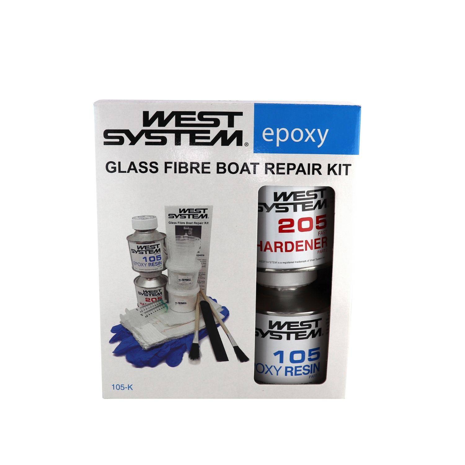 West system flass fibre boat repair kit