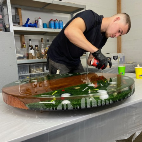Golf epoxy tafel