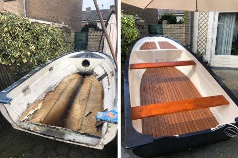 Opknappen polyester boot