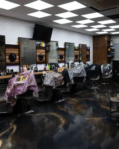 Metallic designvloer van epoxy