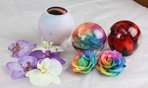 Bloemen in epoxy gieten