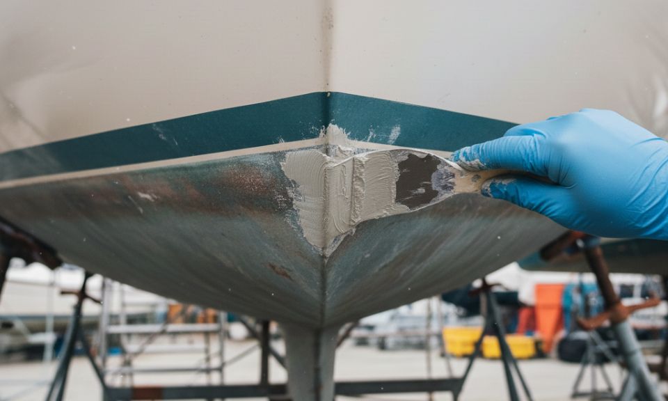 Boot plamuren met epoxy