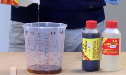 PU schuim mengen